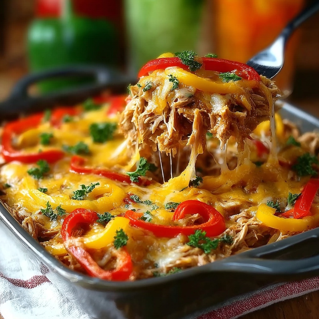 Fajita Chicken Casserole Recipe - Recipe Image