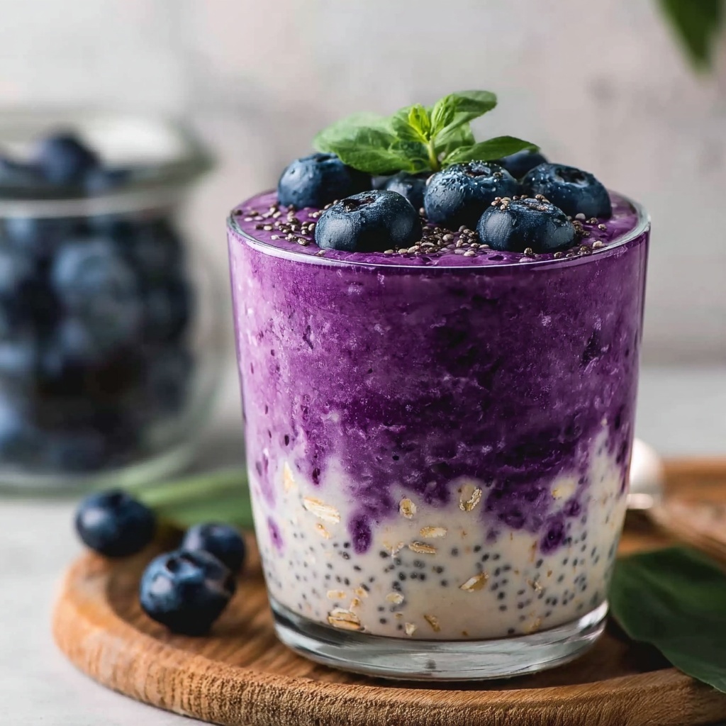 Blueberry Cheesecake Overnight Oats Recipe - Recipe Image