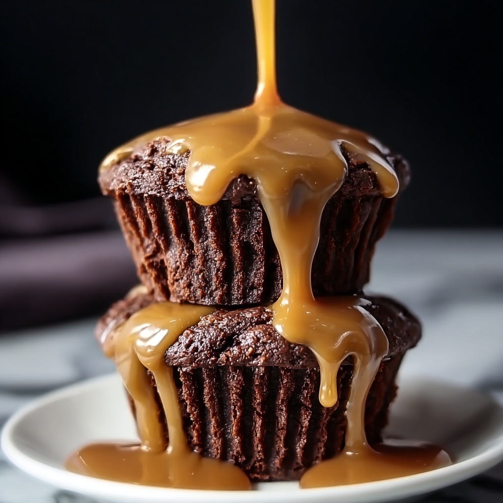 Brownie Cookie Dough Cups with Caramel Drizzle Recipe - Recipe Image