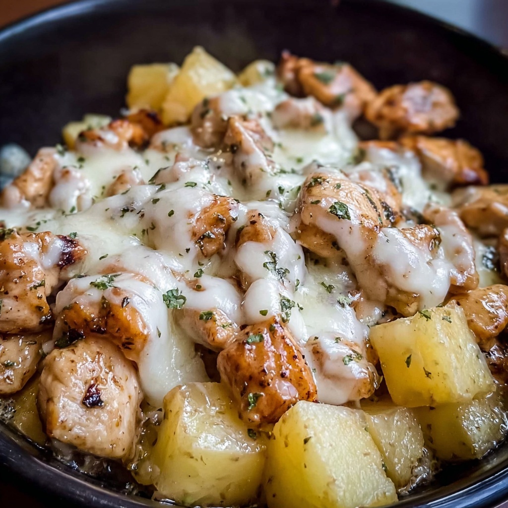 Slow Cooker Garlic Parmesan Chicken and Potatoes Recipe - Recipe Image