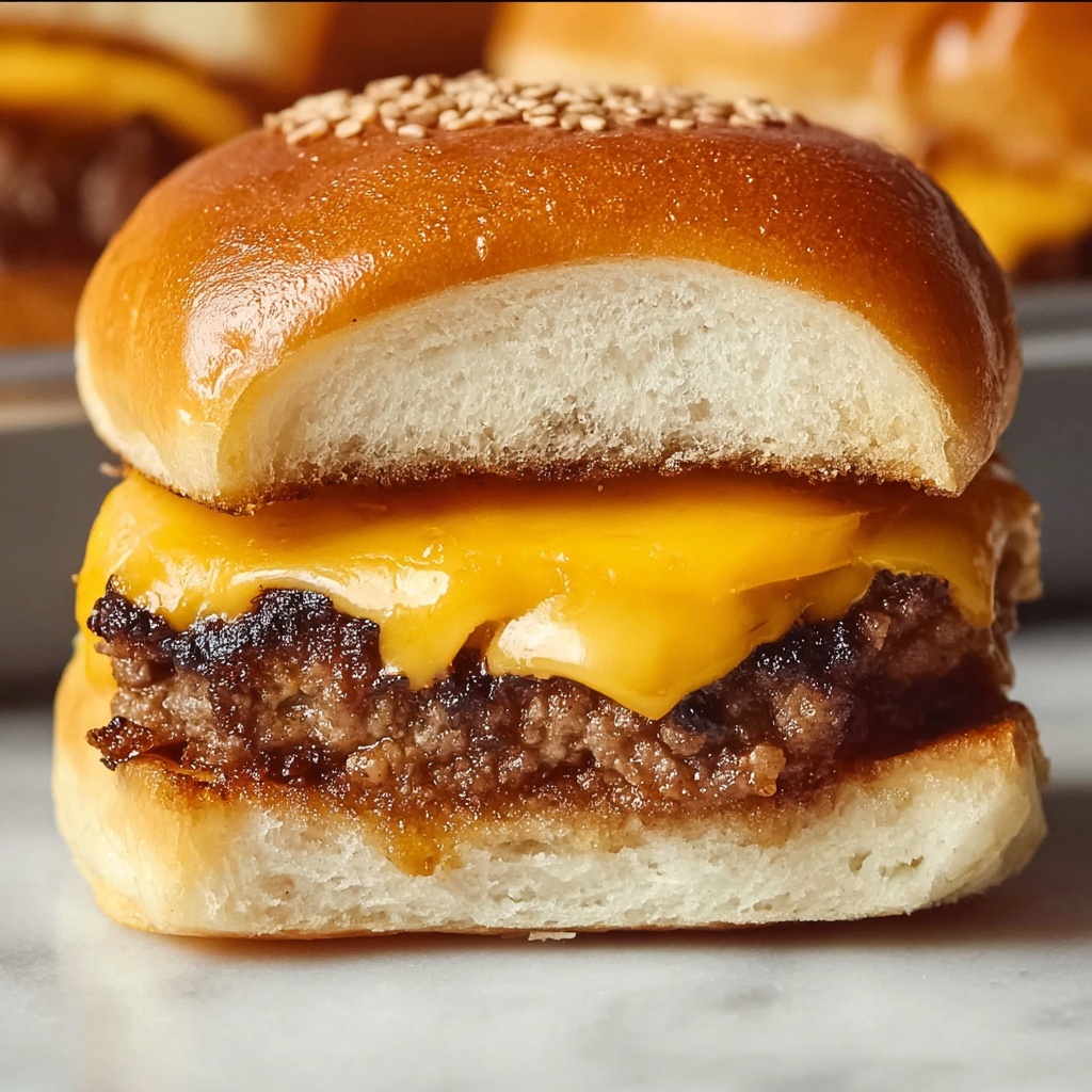 Hawaiian Roll Cheeseburger Sliders Recipe - Recipe Image
