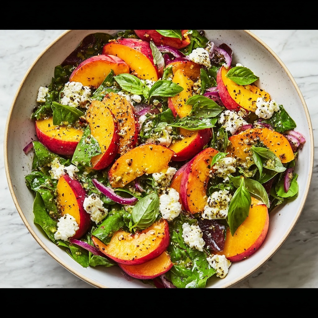 Irresistible Peach Salad: Fresh, Sweet & Savory Recipe - Recipe Image