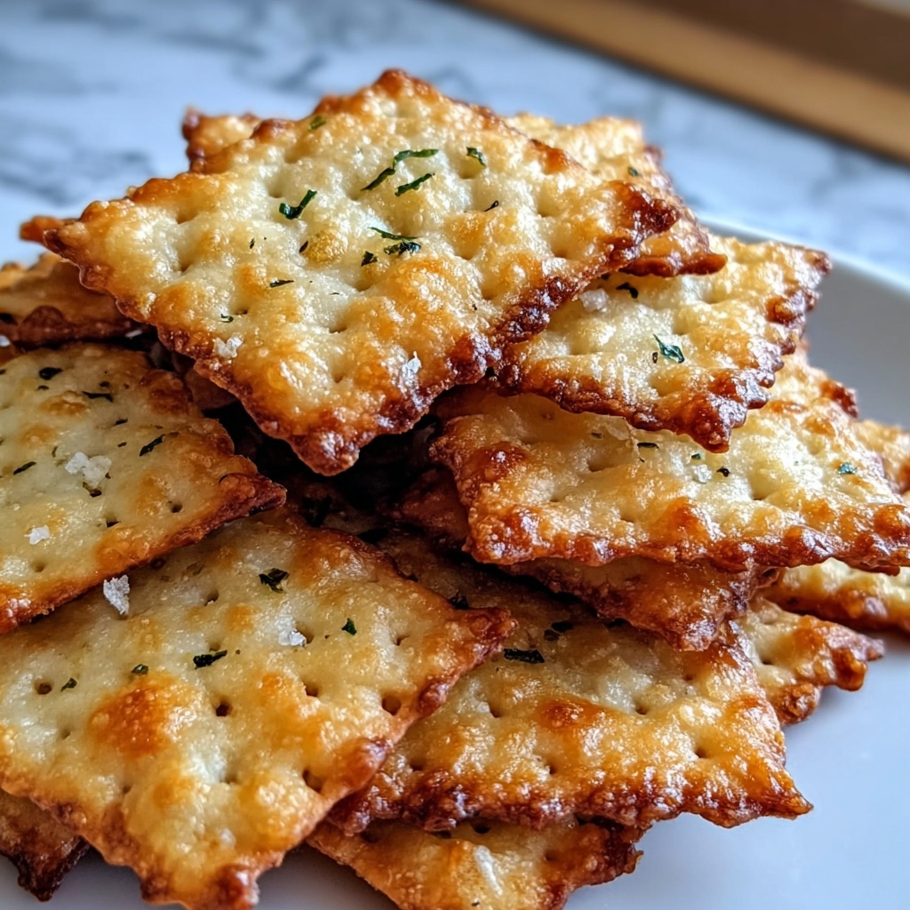 Garlic Parmesan Sourdough Cheez-Its Recipe - Recipe Image