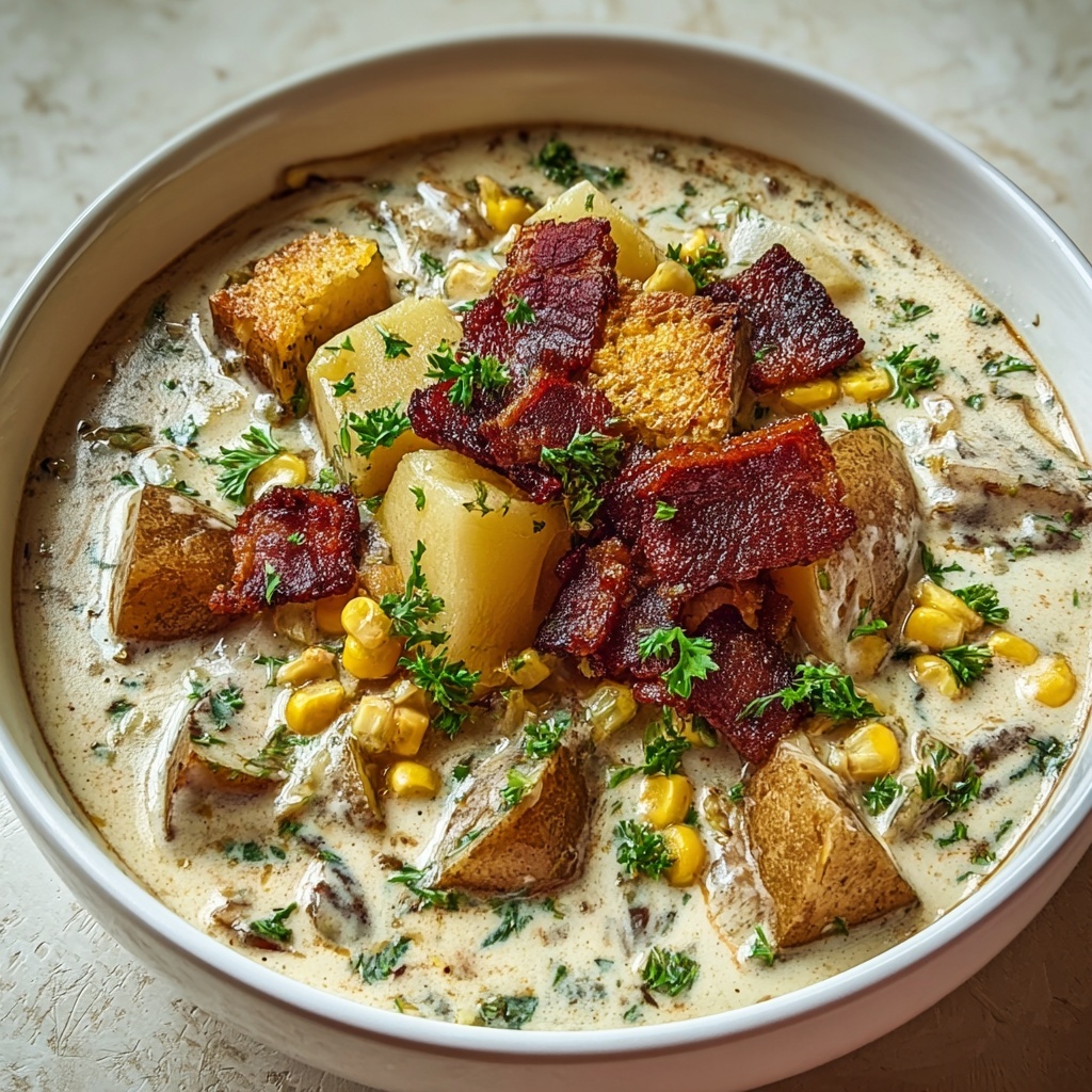 Light Ham Potato Chowder Recipe - Recipe Image