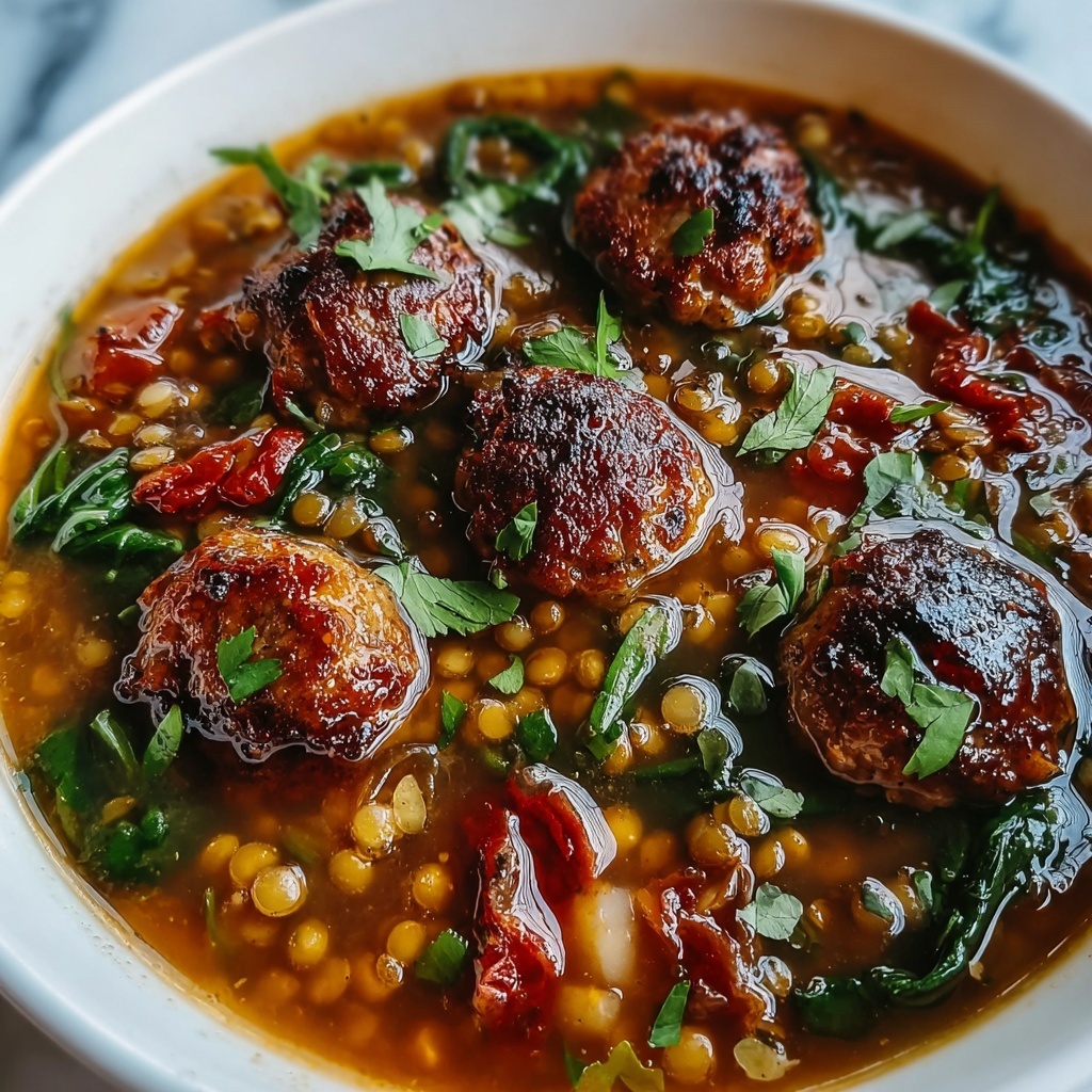 Spicy Sausage Lentil Kale Soup Recipe - Recipe Image