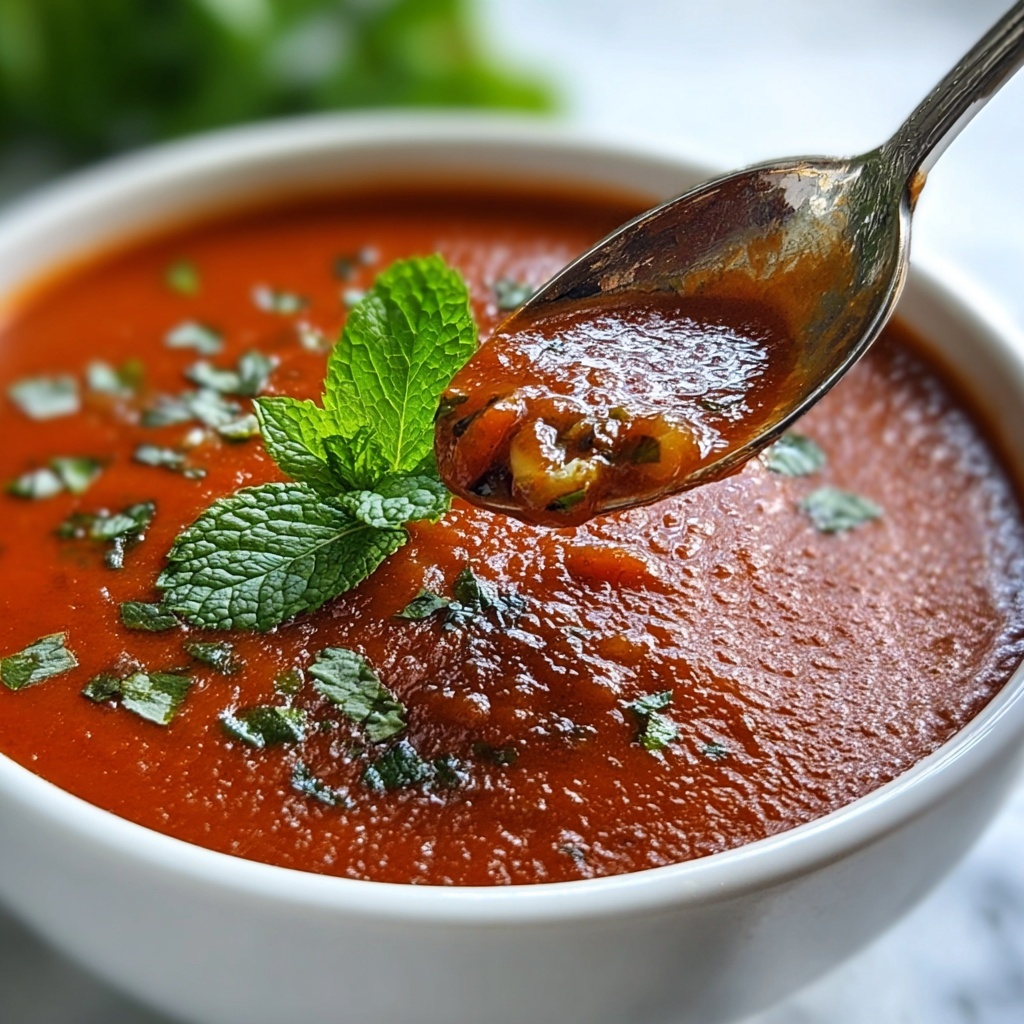 Roasted Red Pepper White Bean Soup Recipe - Recipe Image