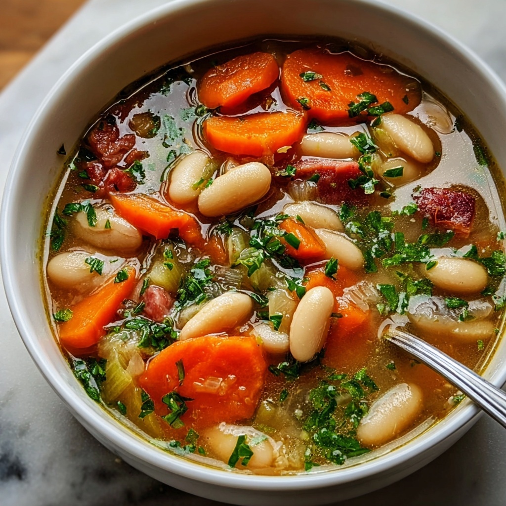 Ham and Cannellini Bean Stew with Vegetables and Herbs Recipe - Recipe Image