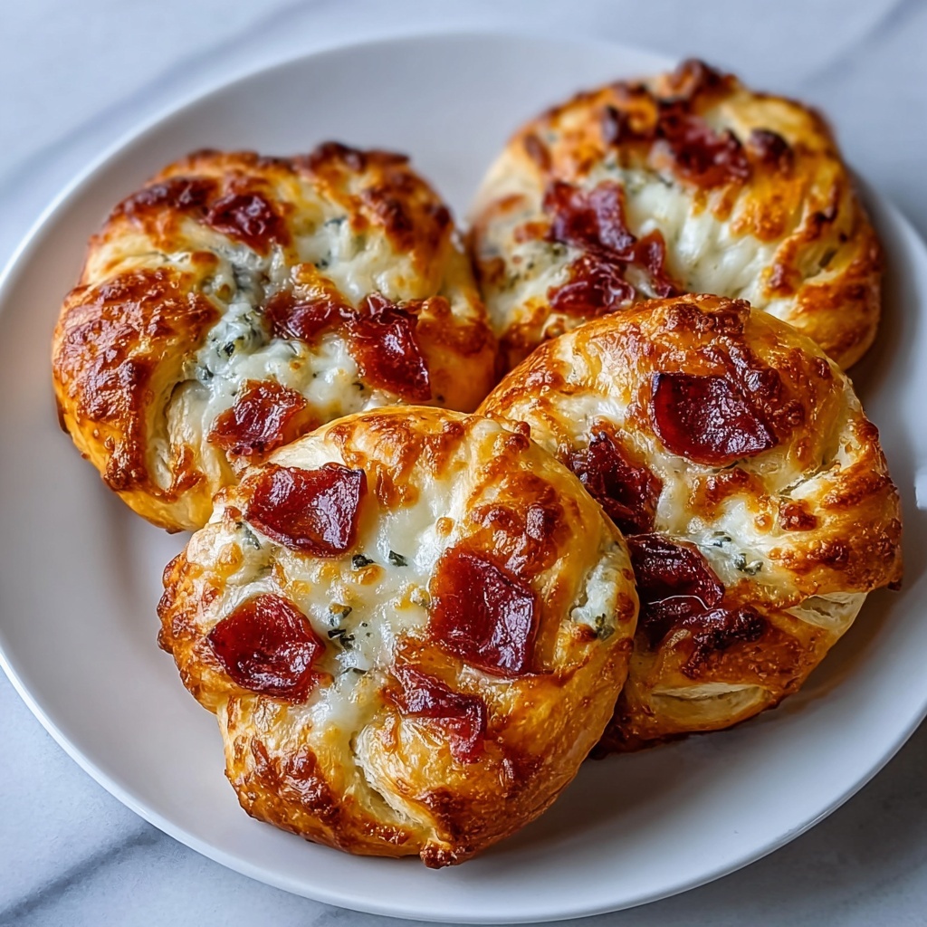 Pizza Roll Stuffed Garlic Knots Recipe - Recipe Image
