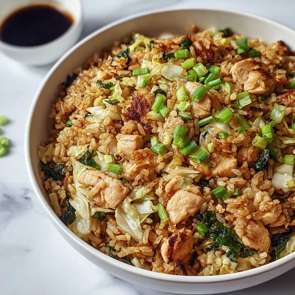 Egg Roll Fried Rice with Chicken Recipe - Recipe Image