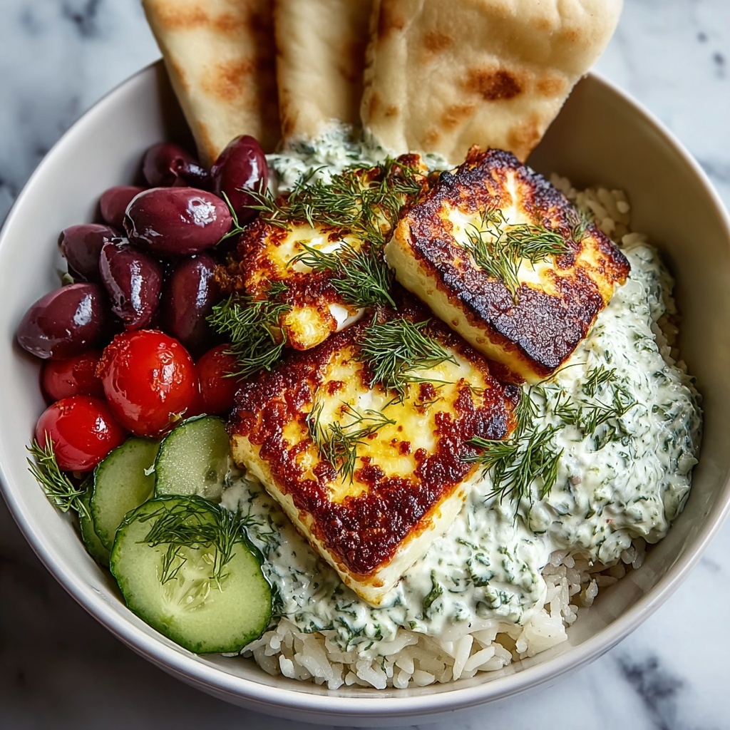 Greek Halloumi Power Bowl Recipe - Recipe Image