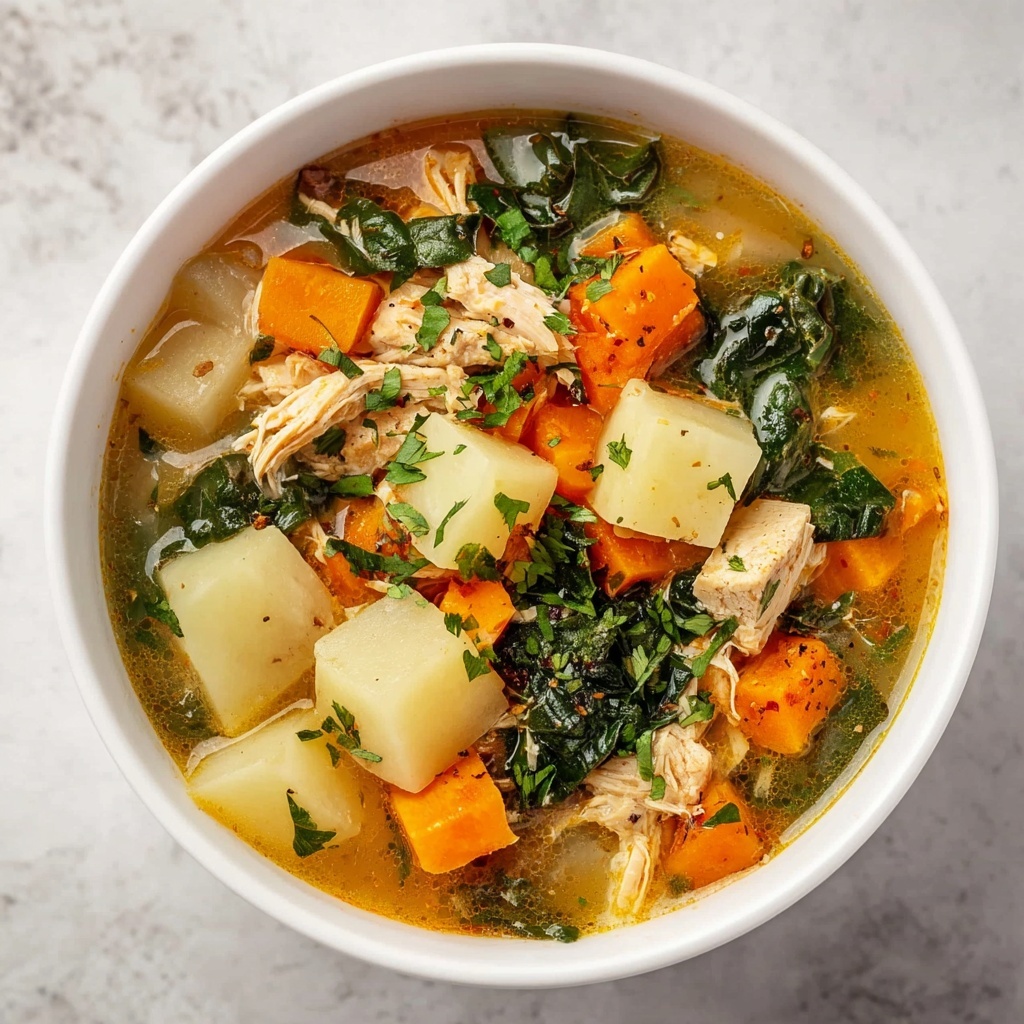 Collard Greens Chicken and Vegetable Soup Recipe - Recipe Image