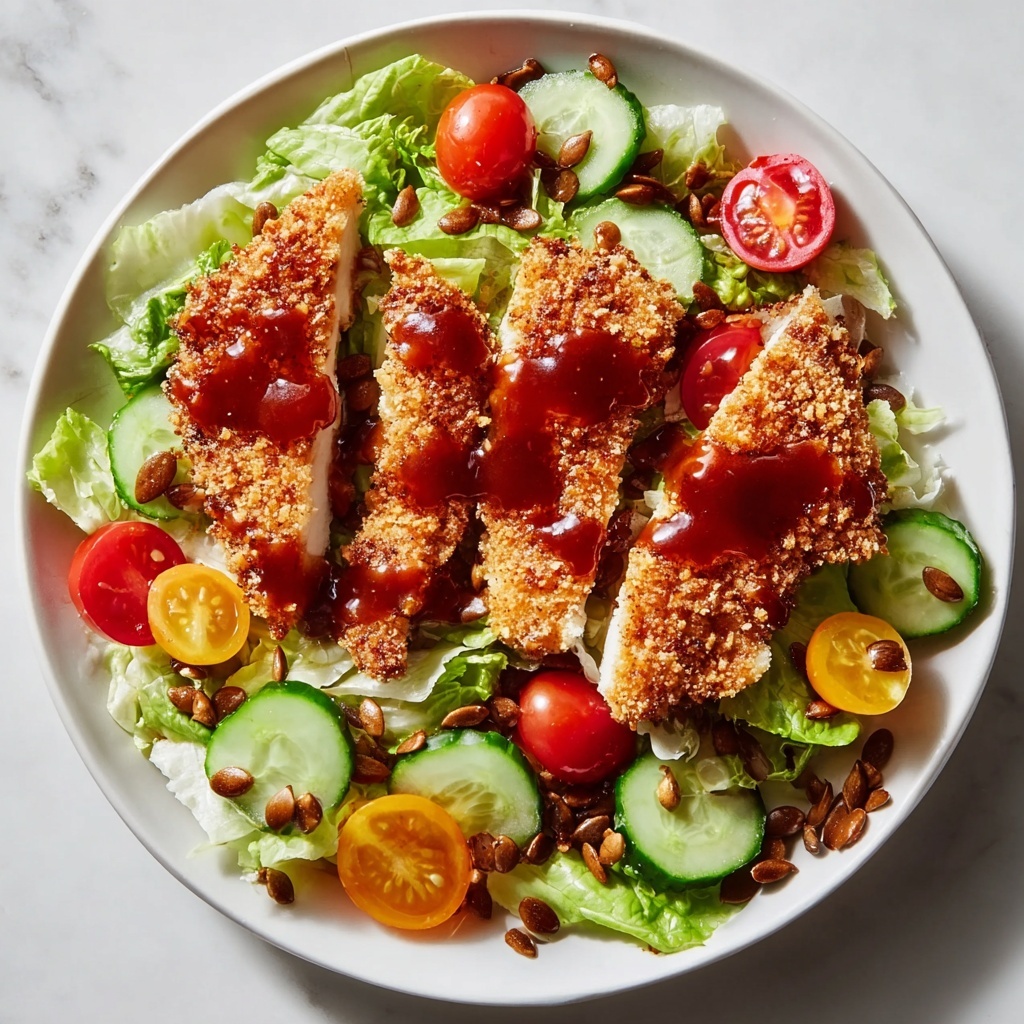 Crispy Hot Honey Chicken Salad Recipe - Recipe Image