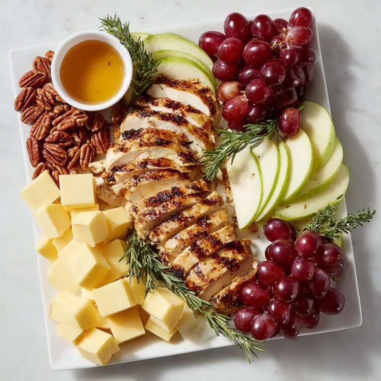 Turkey and Cheese Cracker Board with Fresh Fruits and Nuts Recipe