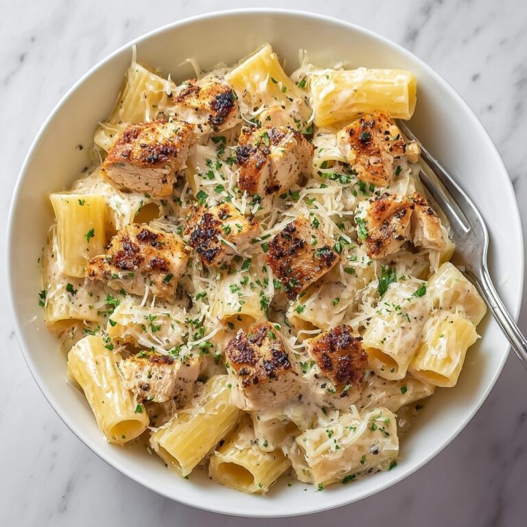 Garlic Butter Chicken Rigatoni Parmesan Recipe