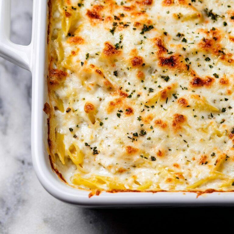 Three Cheese Chicken Alfredo Bake Recipe