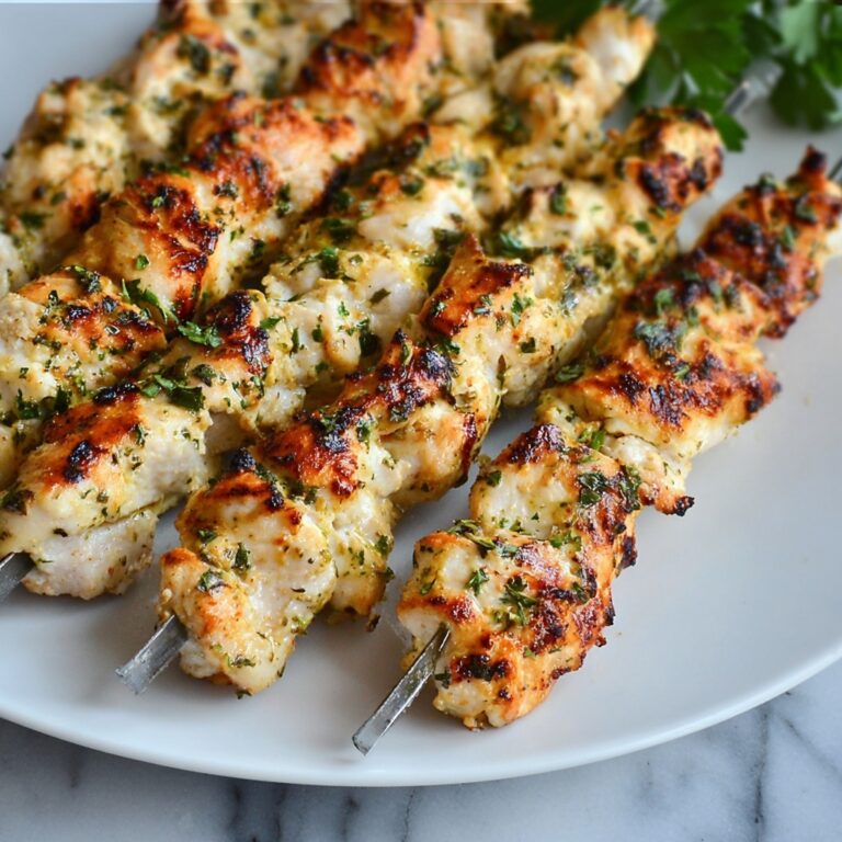 Garlic Parmesan Chicken Kebabs Recipe