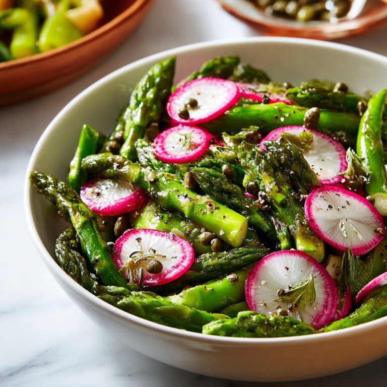Asparagus and Radish Salad with Caper Vinaigrette Recipe