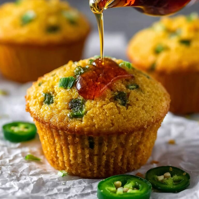 Sweet and Spicy Honey Jalapeno Cornbread Muffins Recipe