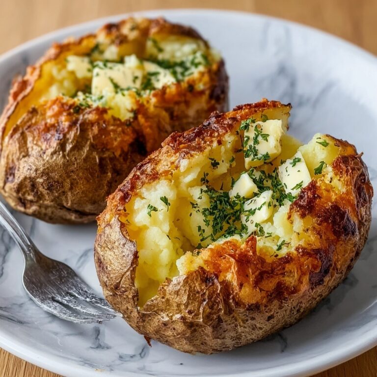 Air Fryer Baked Potatoes with Cheddar, Bacon, and Chives Recipe