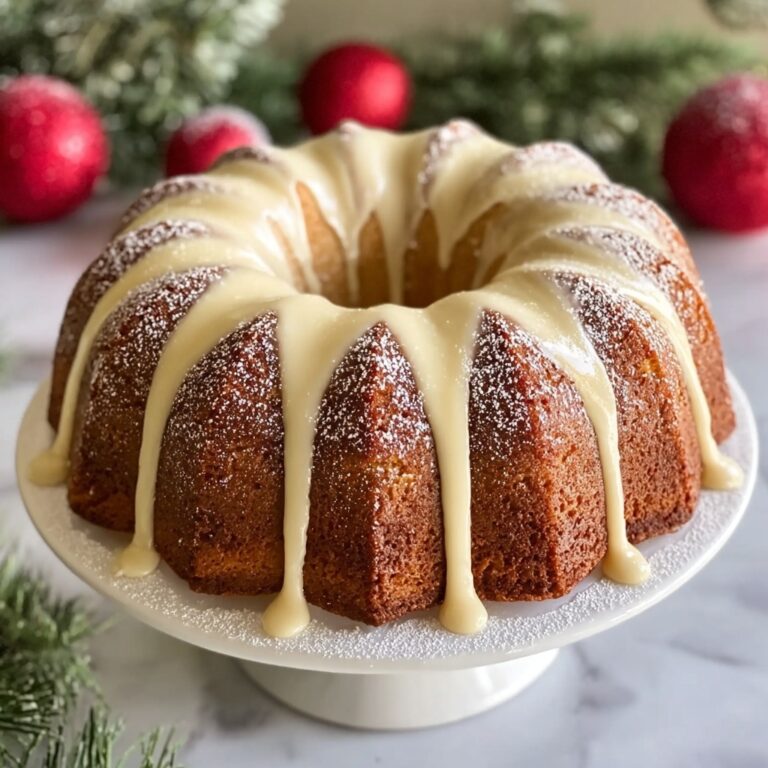 Eggnog Bundt Cake with Eggnog Frosting Recipe