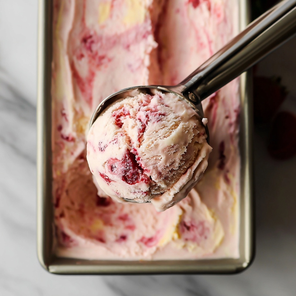 Easy Strawberry Cheesecake Ice Cream Recipe - Recipe Image