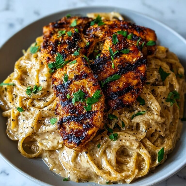 Cajun Chicken with Creamy Parmesan Linguine Pasta Recipe