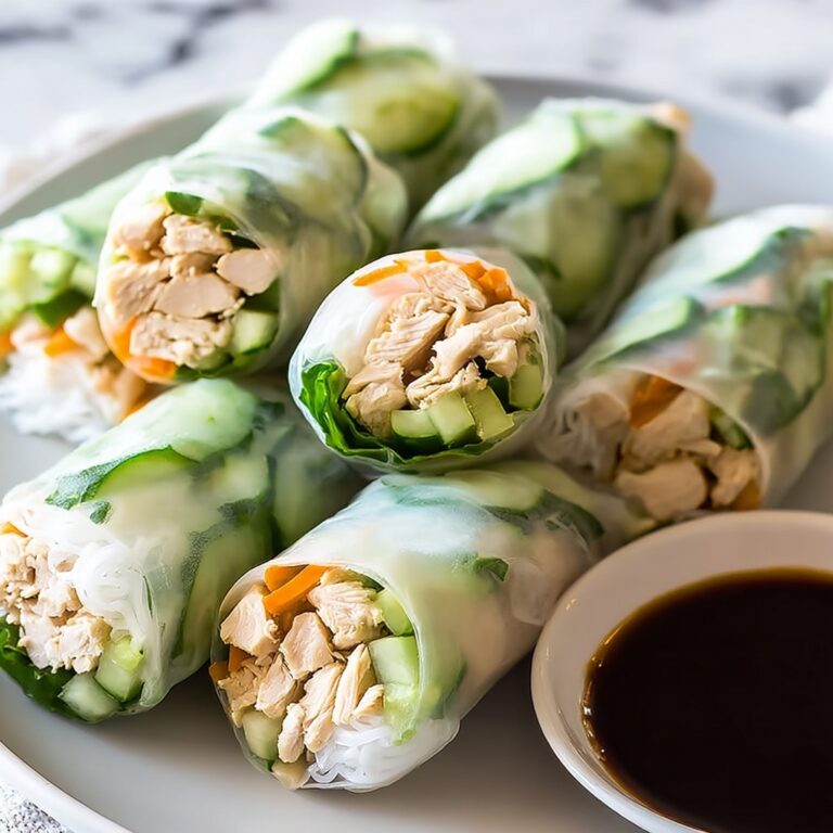 Chicken Spring Rolls with Rice Noodle Dipping Sauce Recipe