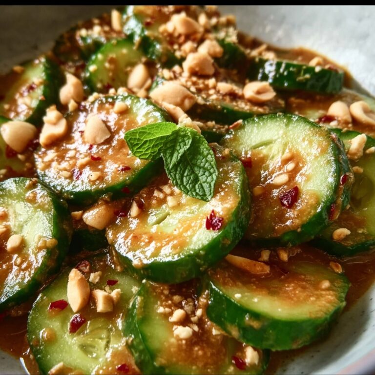 Cucumbers in Spicy Peanut Sauce Recipe