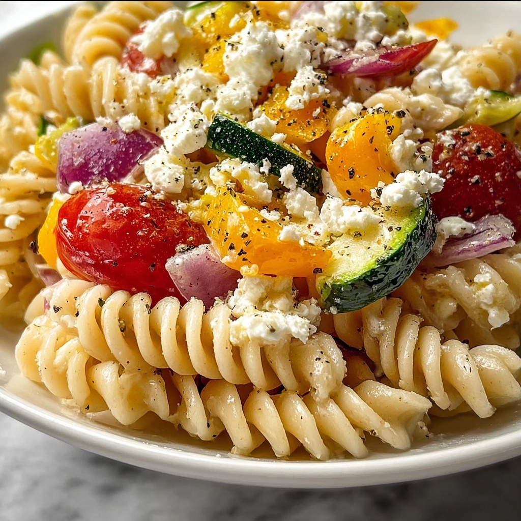 Feta & Roasted Veggie Pasta Recipe - Recipe Image