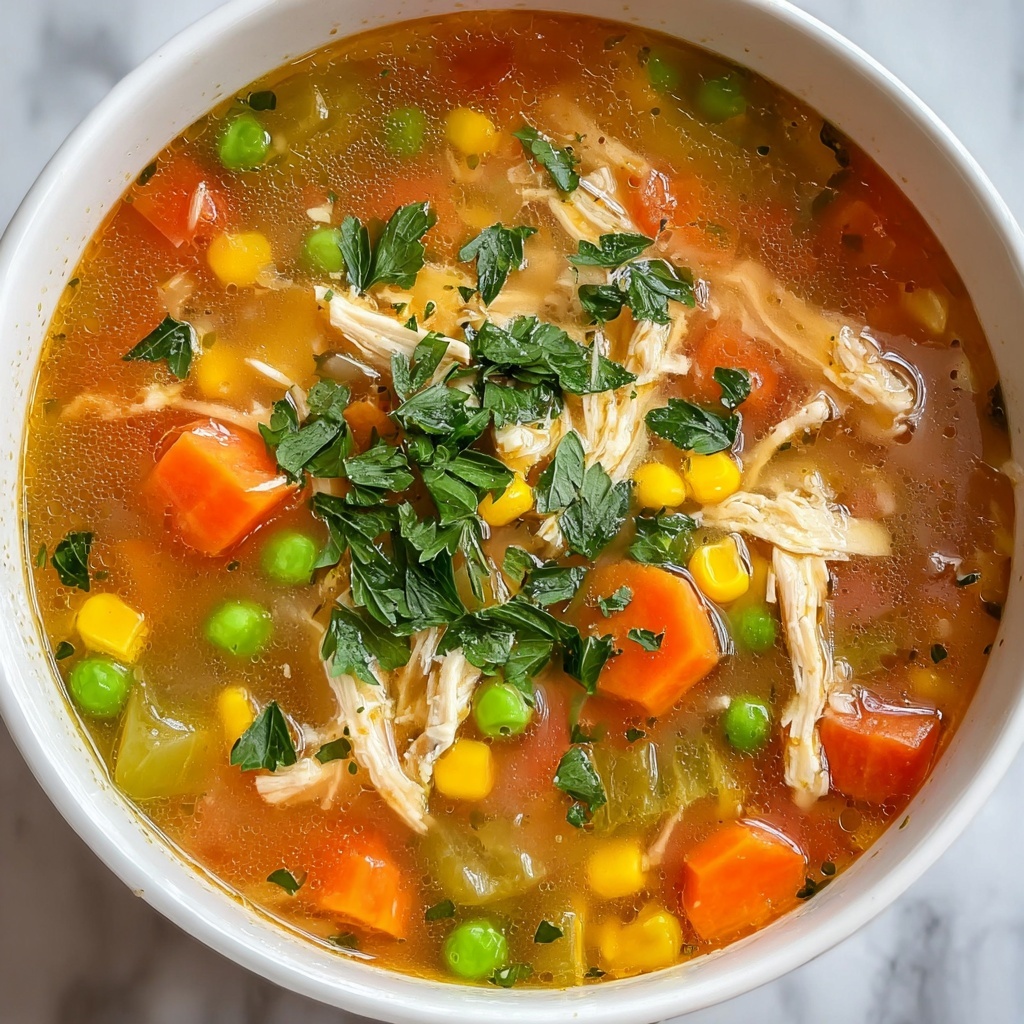 Healthy Chicken Vegetable Soup Recipe - Recipe Image