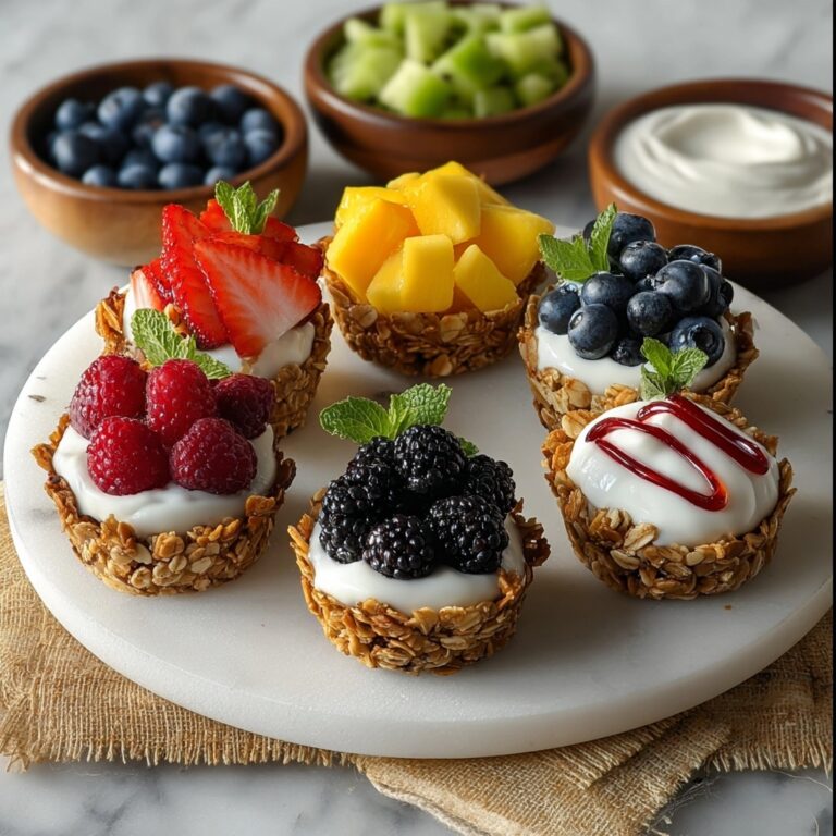 Breakfast Granola Cups with Yogurt and Fresh Berries Recipe