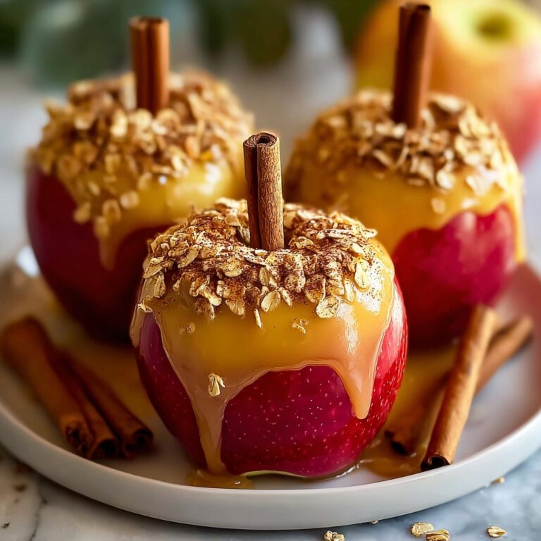 Cinnamon Oatmeal Stuffed Apples with Vanilla Custard Sauce Recipe