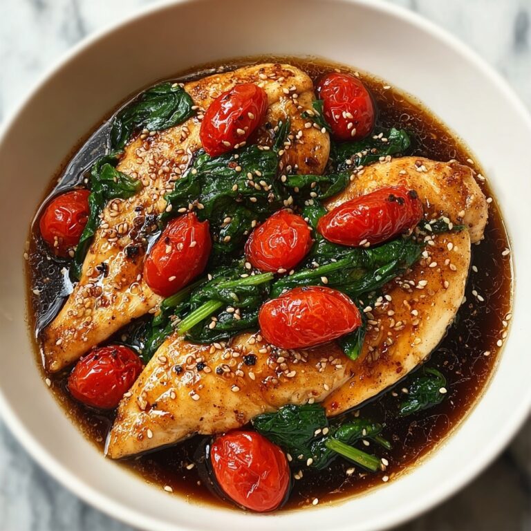 Balsamic Chicken Breast with Spinach and Tomatoes Recipe