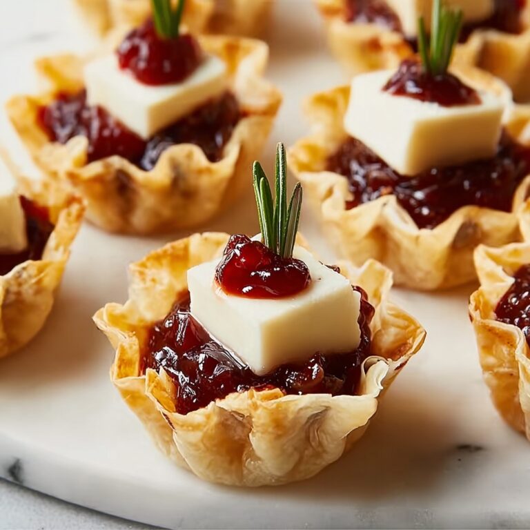 Cranberry and Brie Phyllo Cups: A Gourmet Delight at Home Recipe