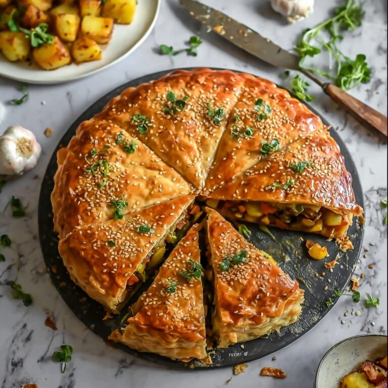 Samosa Pie with Spiced Chicken and Potato Filling Recipe