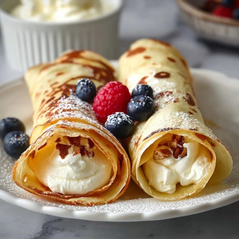 Cheesecake Crepe Roll-Ups Recipe