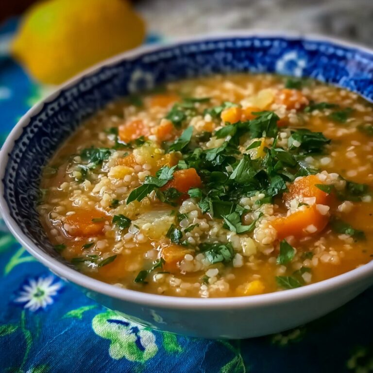 Lentil and Bulgur Soup with Lemon and Parsley Recipe