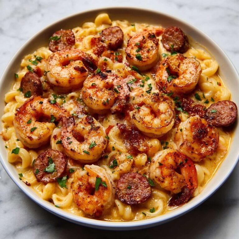 Garlic Butter Shrimp and Sausage Skillet Pasta Recipe