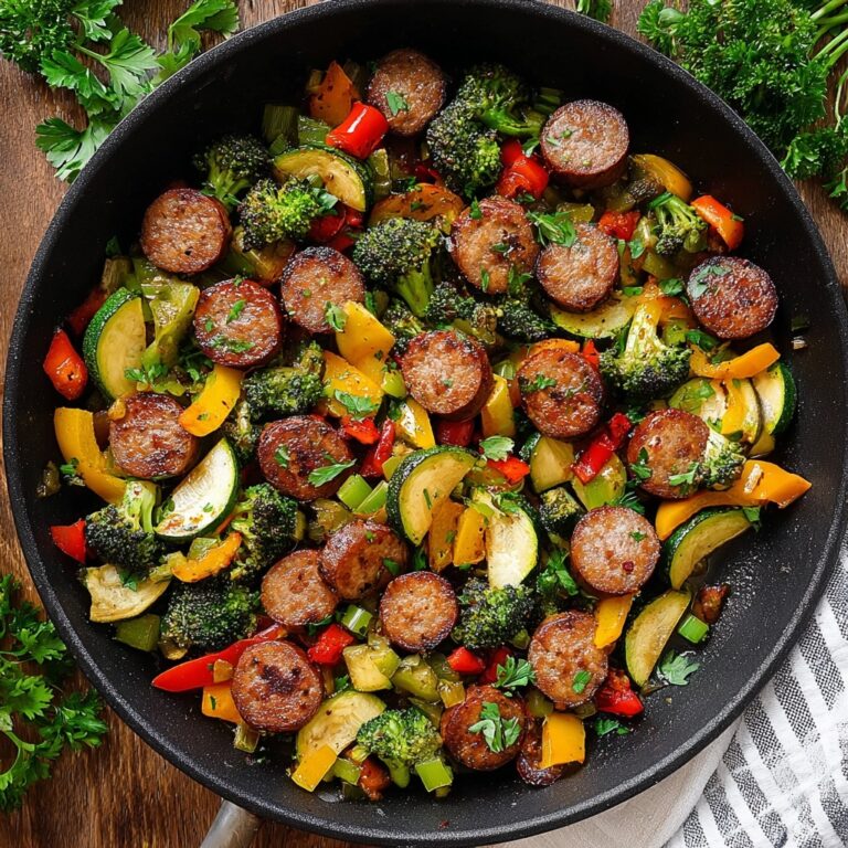 One Pan Sausage and Veggies Skillet Recipe