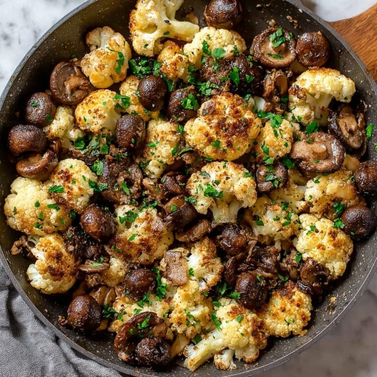 Garlic Cauliflower Mushroom Skillet Recipe