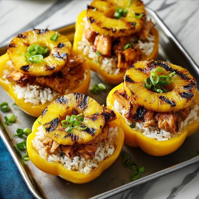Teriyaki Pineapple Chicken & Rice Stuffed Peppers Recipe