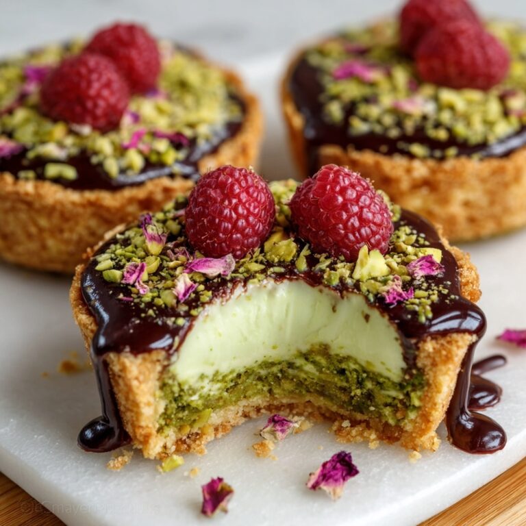 Rose Pistachio Cream Tartlets Recipe