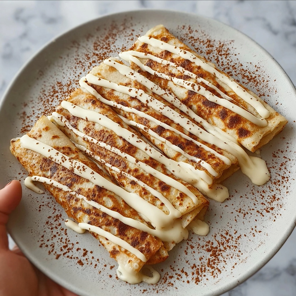 Cinnamon Roll Protein Crepes Recipe - Recipe Image