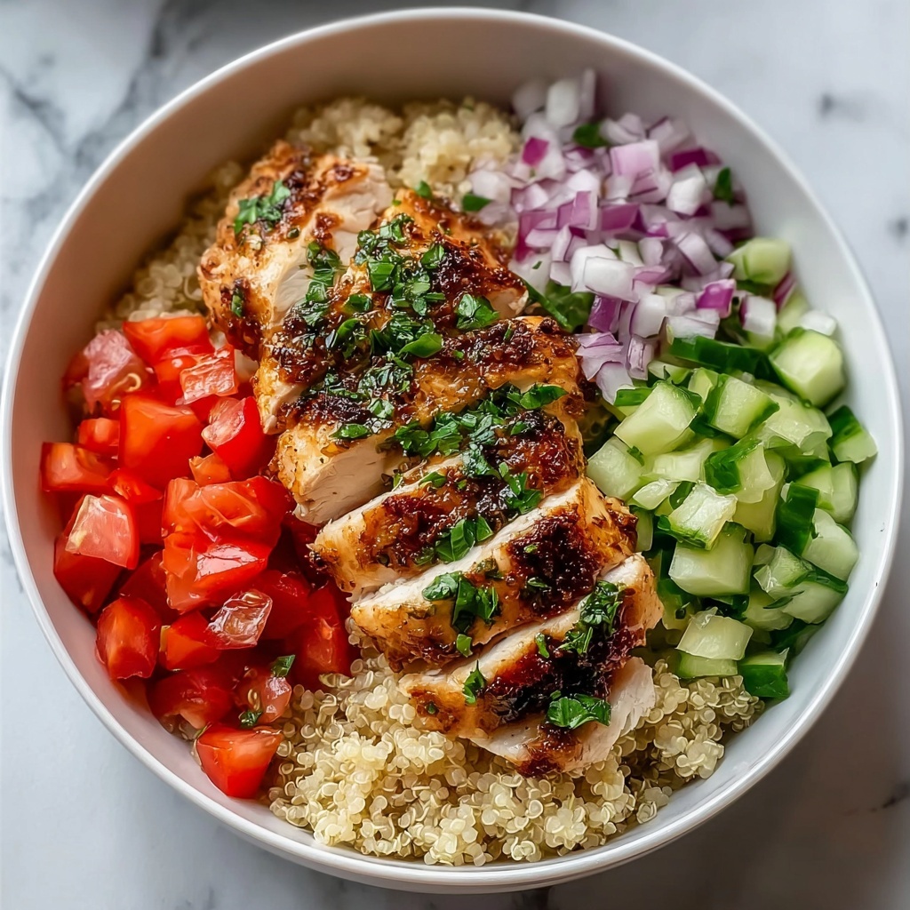 Greek Chicken Quinoa Bowl with Tzatziki Sauce Recipe - Recipe Image