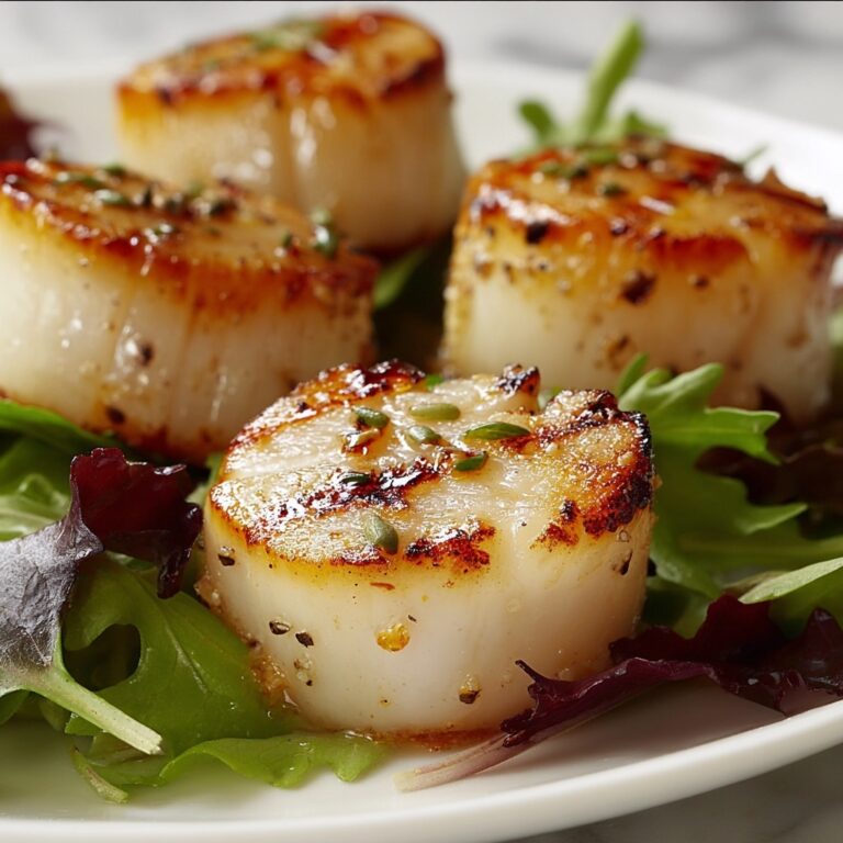 Broiled Scallops with Garlic, Lemon, and Parmesan Recipe