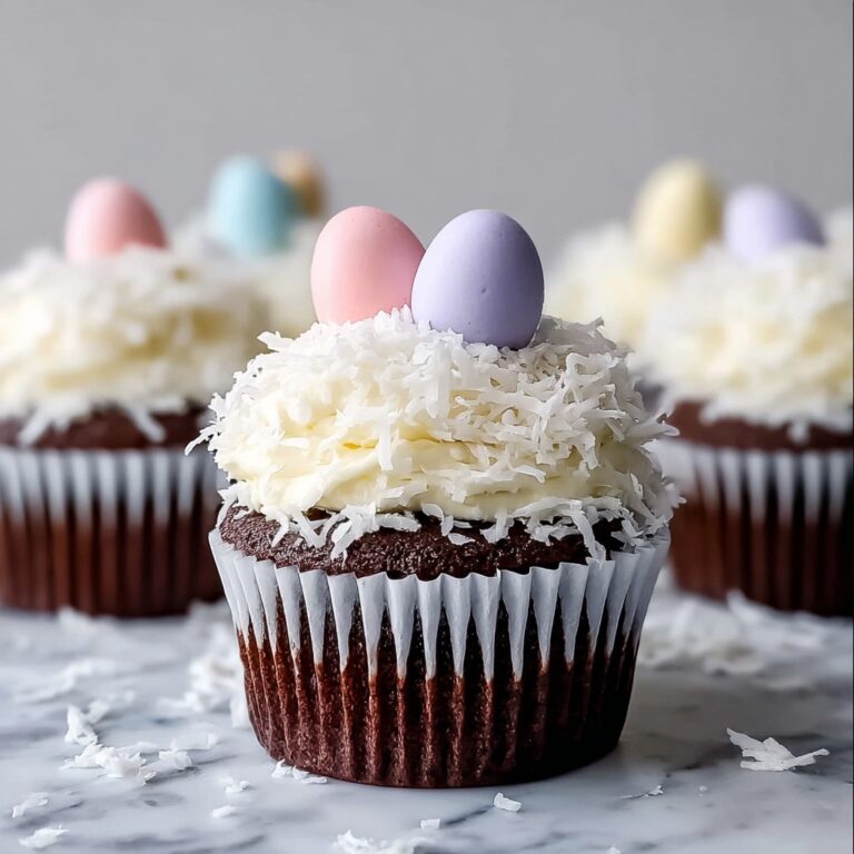 Easter Chocolate Coconut Cupcakes with Ganache Filling Recipe