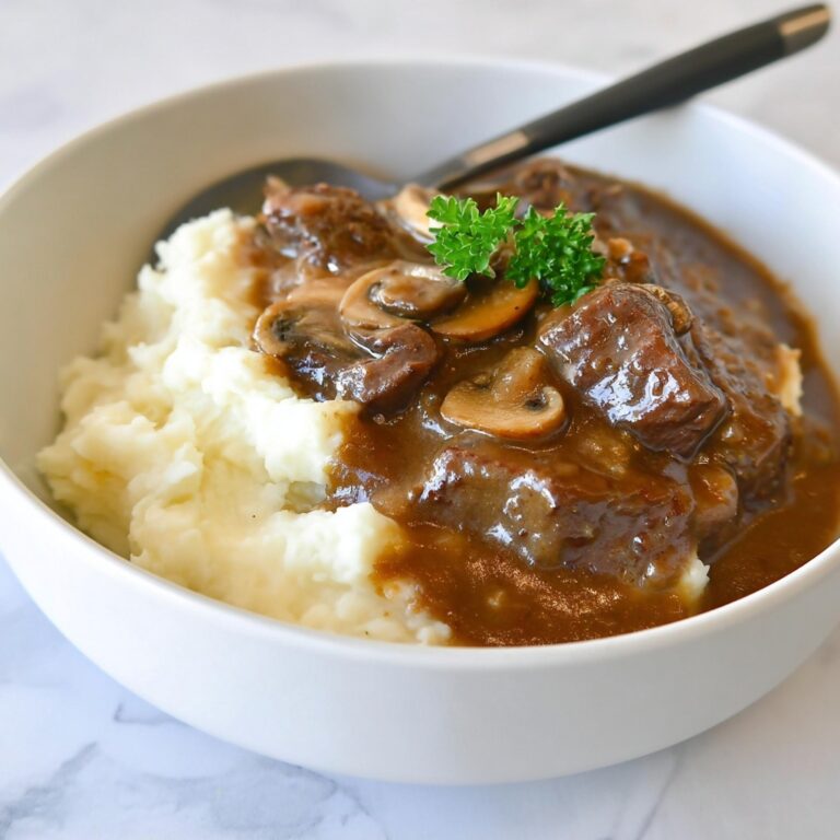 Beef Tips with Mushroom Gravy Recipe