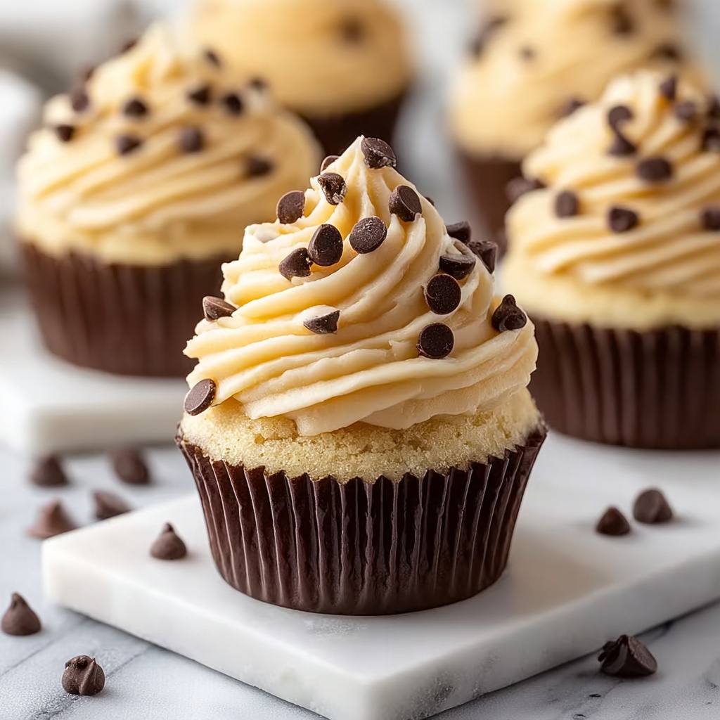 Chocolate Chip Cookie Dough Cupcakes Recipe - Recipe Image