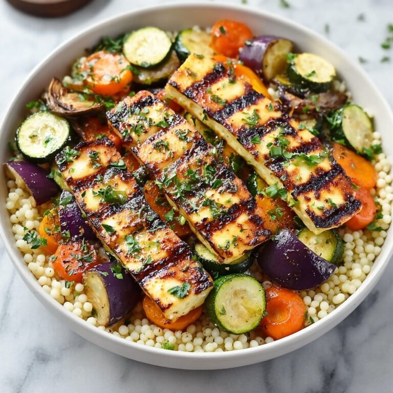 Griddled Vegetables and Halloumi with Couscous Recipe