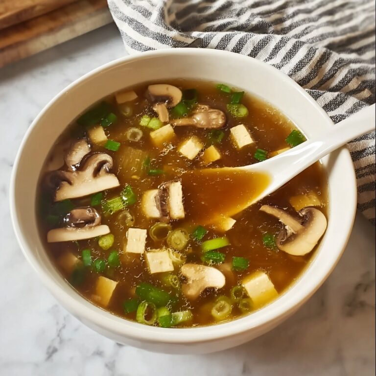 Japanese Clear Soup with Tofu and Mushrooms Recipe